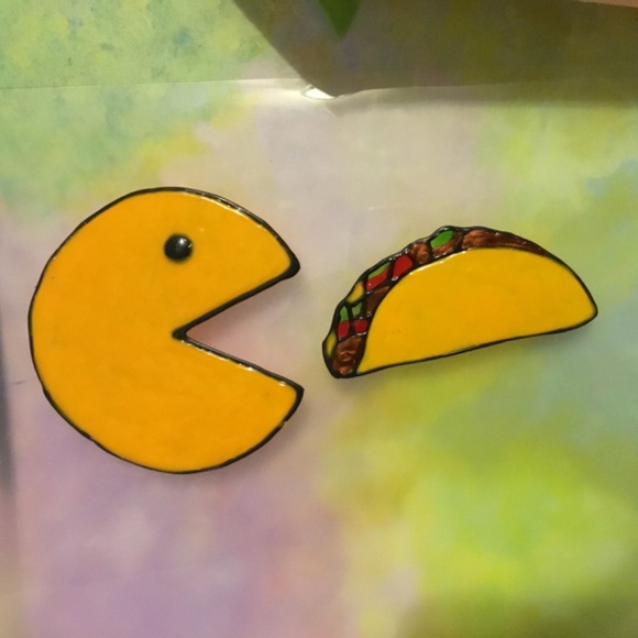 Pac-Man Taco Window clings and tote - Picture 2 of 4